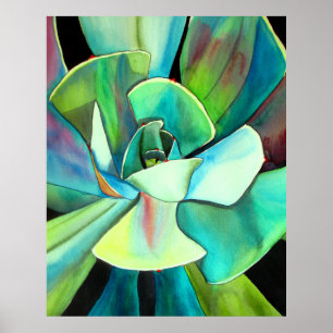 Poster Arte botânica de pintura aquosa sucinta