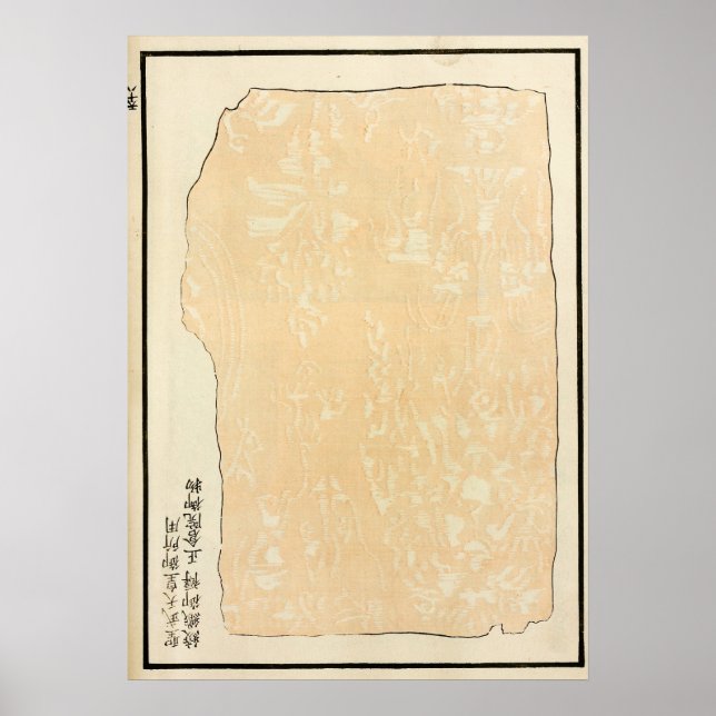 Poster Arte Botânica em Bambu Chinês de 1880 (Frente)