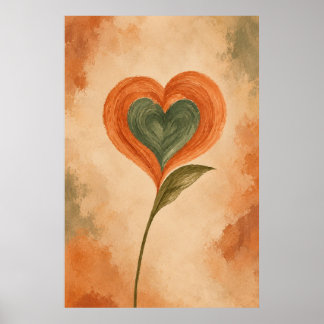Poster Arte Botânica em Parede Desert Heart
