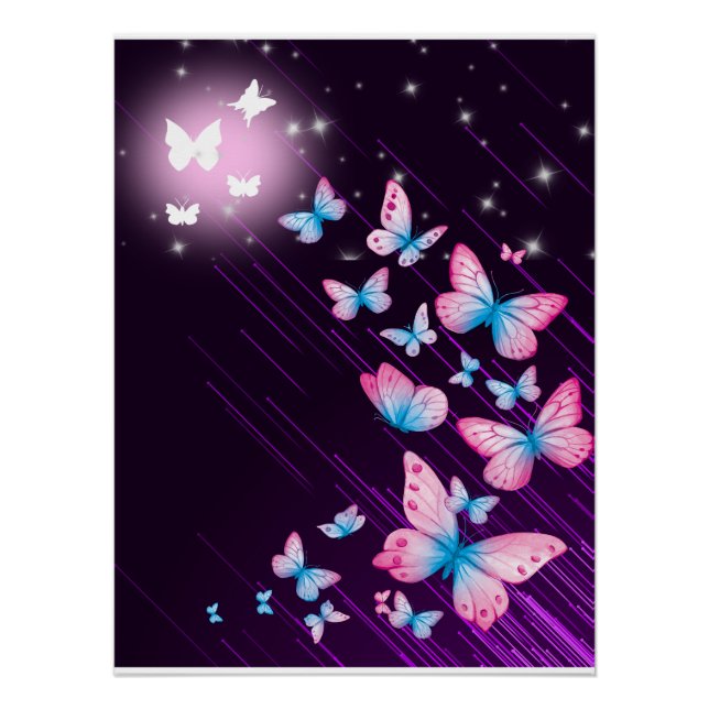 Póster Arte Botânica Fantástica Colorida (Frente)