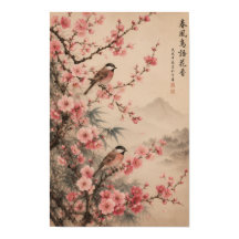 ARTE BOTÂNICA ROSA INSPIRADA NO JAPONÊS