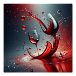 Póster arte brilhante em parede