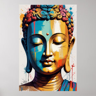 Poster Arte Budista Moderna Multicolor