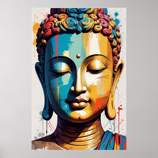 Poster Arte Budista Moderna Multicolor (Frente)