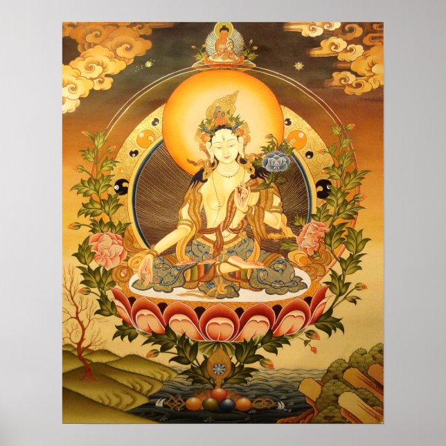 Poster Arte Budista Tibetana (Frente)