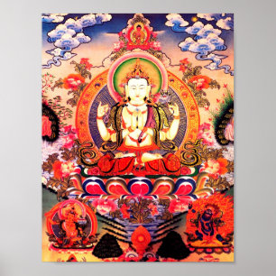 Poster Arte budista tibetana