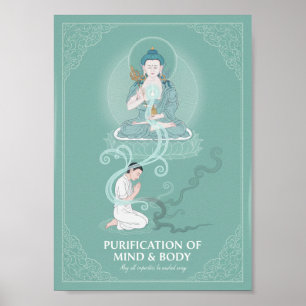 Poster Arte Budista Tibetana de Purificação Vajrasattva