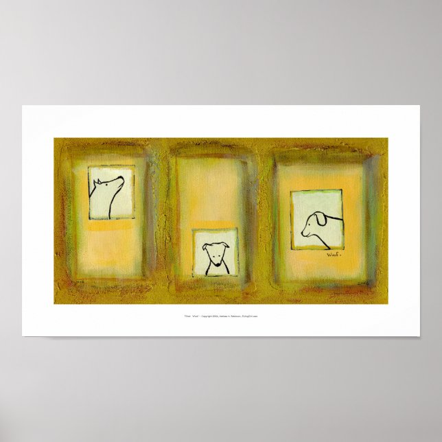 Poster Arte canina diversão artista contemporânea pintura (Frente)