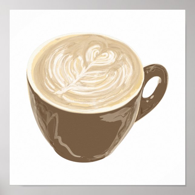 Póster arte cardíaca do café (Frente)