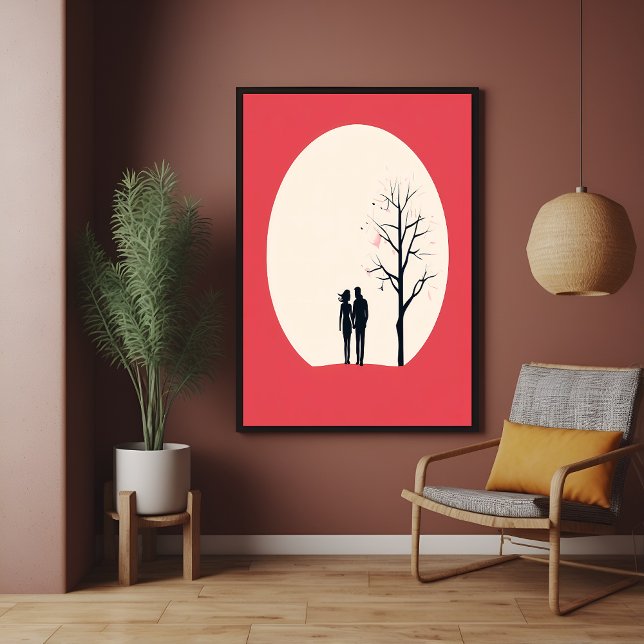 Póster Arte Casal Romântica Minimalista (Criador carregado)
