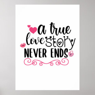 Poster Arte casal Uma História De Amor Verdadeiro Nunca T
