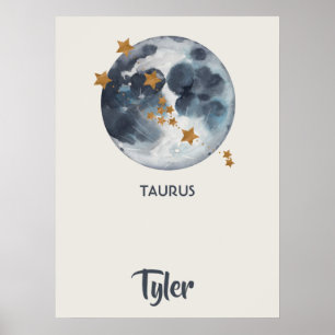 Poster Arte celestial da parede do berçário do Taurus d