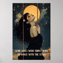 Poster Arte Celestial | Mulher Gótica | Mística Etérea
