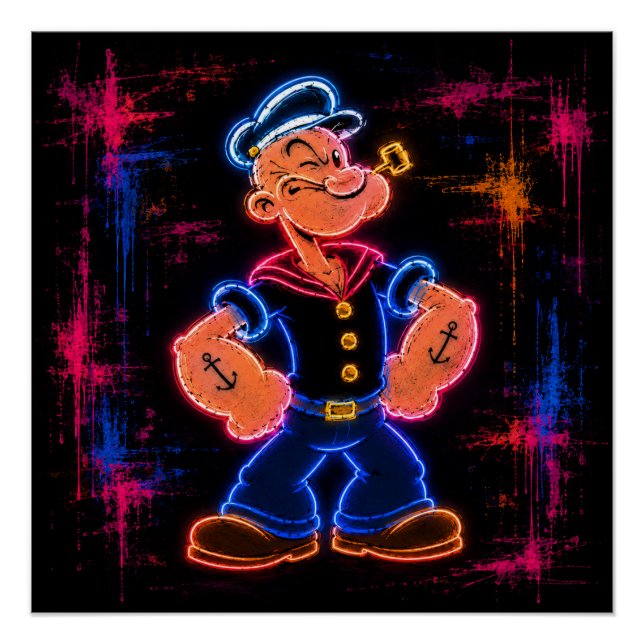 Póster Arte ciberpunk Popeye (Frente)