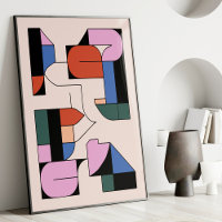 Arte Colorida Abstrato Geométrica Moderna Formas