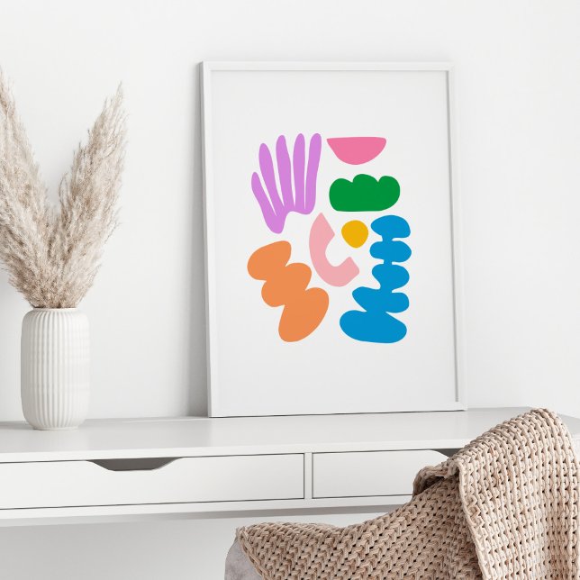 Poster Arte Colorida de Formas Geométricas Abstrato Moder (Criador carregado)