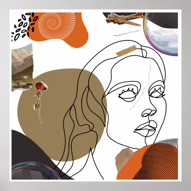 Poster Arte Colorida de Mão Abstrato (Frente)