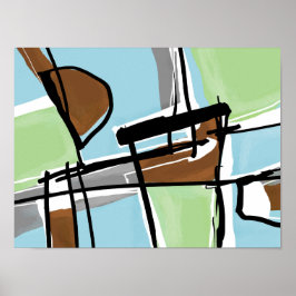 Poster Arte Colorida do Abstrato Moderno