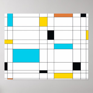 Poster Arte colorida, legal, na moda, moderna da