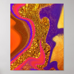 Poster arte colorida vibratória