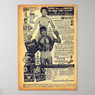 Poster Arte cómica da época dourada - anúncio do