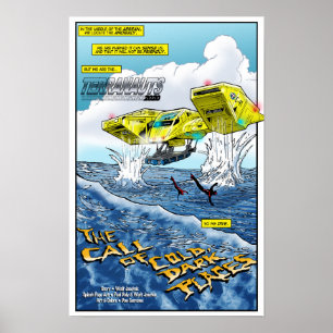 Poster Arte cómica da página do respingo de Terranaut
