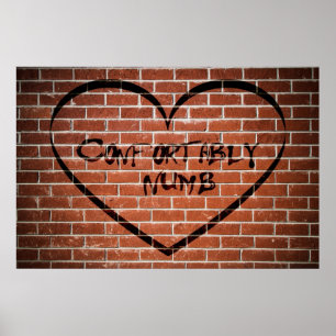 Poster Arte confortavelmente insensibilizado da palavra