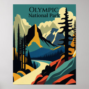 Poster Arte Contemporânea do Parque Nacional de olimpiada