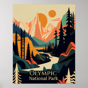 Poster Arte Contemporânea do Parque Nacional de olimpiada