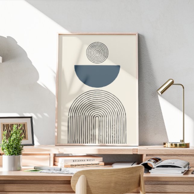 Poster Arte contemporânea mínima com arco geométrico (Criador carregado)