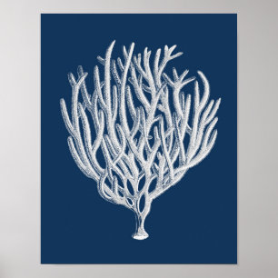 Poster Arte coral da parede da decoração da praia #1 do