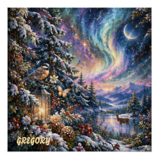 Póster Arte Cósmica para Decoração de Casa. Arte da Noite