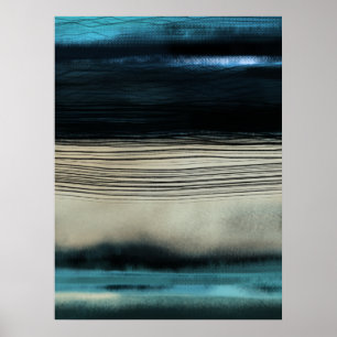 Poster Arte Costeira Contemporânea Abstrato moderna