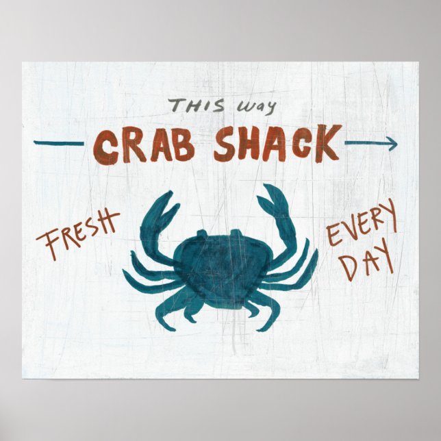 Póster Arte Costeira | Crab Shack (Frente)
