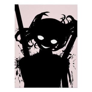Póster Arte Criativo de Anime para Parede Garotas 15