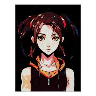 Póster Arte Criativo de Anime para Parede   Garotas 23