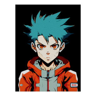 Póster Arte Criativo de Anime para Parede   Rapazes 03