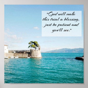 Poster Arte Cristã Deus Transformará Esta Prova Em Uma Bê