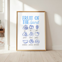 Arte Cristã Fruta do Espírito para Parede