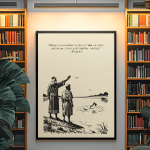 Poster Arte cristã minimalista para casa e igreja