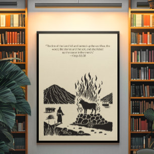 Poster Arte cristã minimalista para casa e igreja
