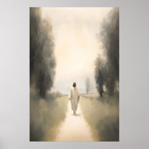 Poster Arte Cristã 'Venha Seguir-Me' Jesus Parede Cristã