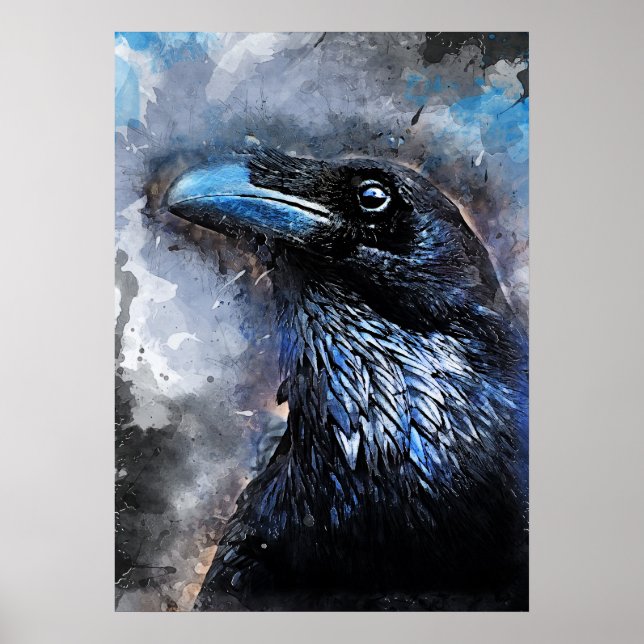 Póster Arte Crow #corvo #pássaro #animais (Frente)