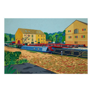 Póster Arte da Bacia do Canal de Sowerby Bridge