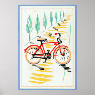 Póster Arte da bicicleta