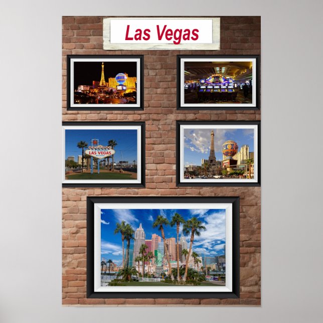 Poster Arte da Caverna do Homem Las Vegas. (Frente)