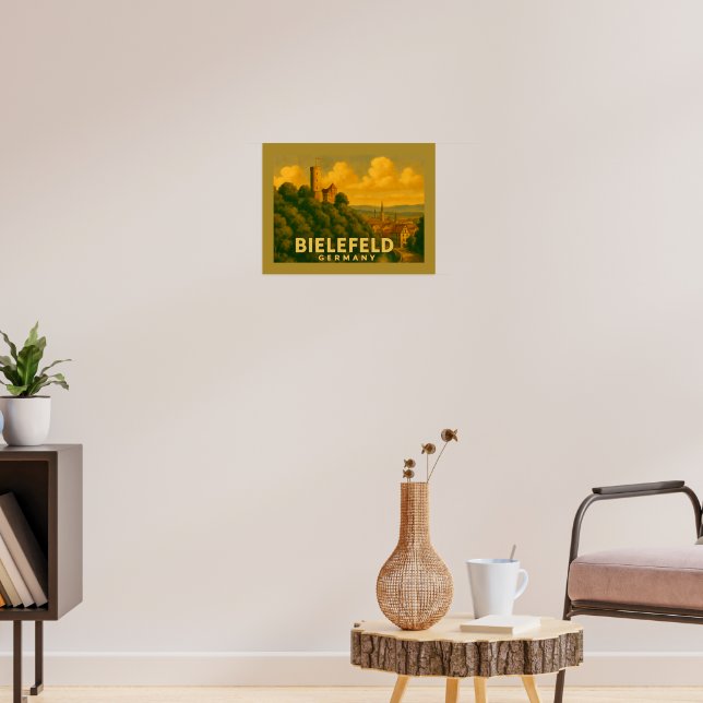 Poster Arte da Cidade Bielefeld Alemanha (Sala de Estar 3)