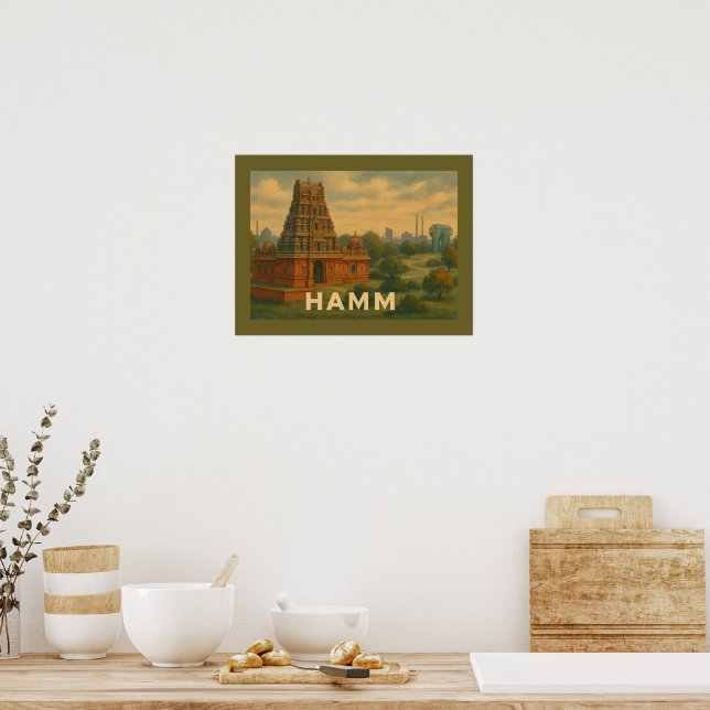 Poster Arte da Cidade de Hamm Alemanha (Cozinha)