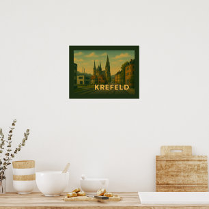 Poster Arte da Cidade de Krefeld Alemanha