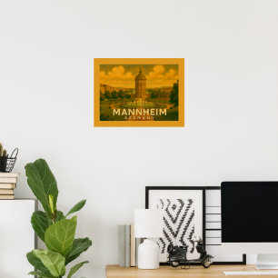 Poster Arte da Cidade de Mannheim Alemanha